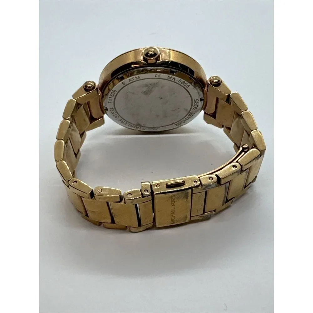 Michael Kors Parker MK5865 Women Rose Gold Analog Dial Quartz Wrist Watch JNA454